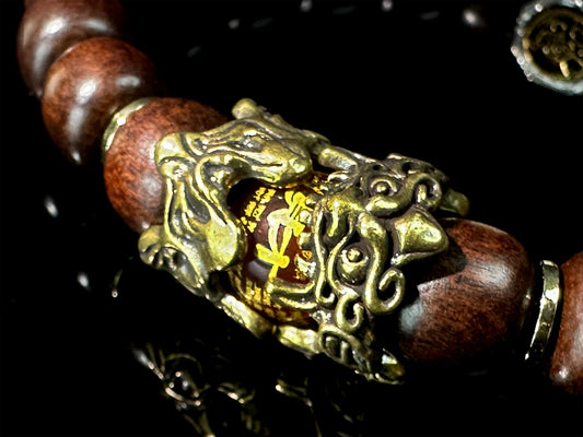 Taoist Lightning-Aged Jujube Wood Bracelet