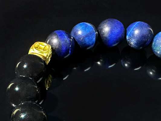 Taoist Bold Men's Bracelet: Elemental Strength & Cosmic Harmony
