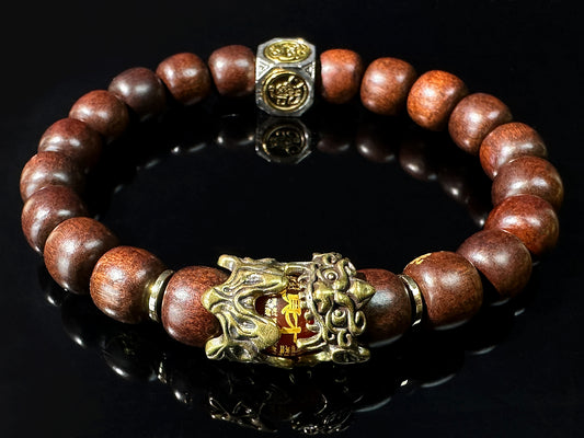Taoist Lightning-Aged Jujube Wood Bracelet