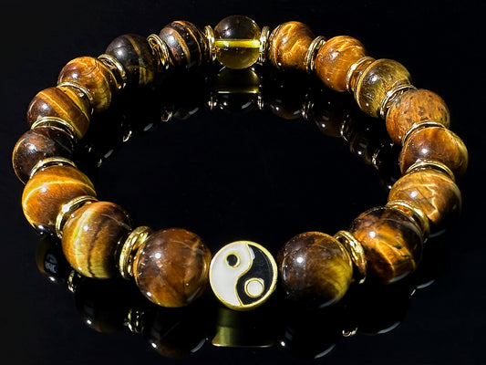Taoist Grounded Men's Bracelet: Earth Element Strength