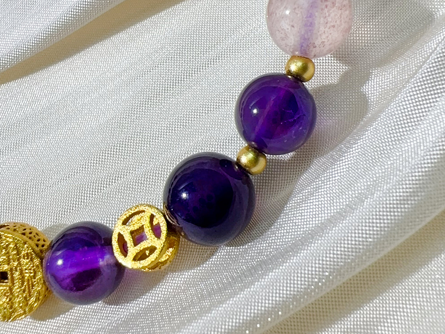 Taoist Women's Crystal Bracelet: Fire Element Energy